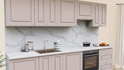 Кухня на заказ Латте 854 Прямоугольник